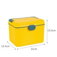 thumbnail image 5 of Medicine Storage Box Double-layered Multi Grid with Lock Design Large Capacity Rounded Edges Medical Organizer for Home Dorm Jikaix Orange, 5 of 5