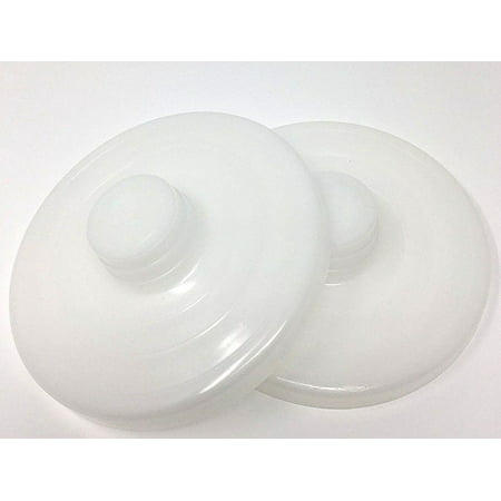 White Cover Lid Plastic Fit Vitrolero Pack of 2 For Plastic and Glass Jar 5