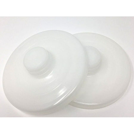 White Cover Lid Plastic Fit Vitrolero Pack of 2 For Plastic and Glass Jar 5