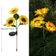 thumbnail image 1 of 3 cabezas 1 cabeza Solar simulación girasol luces LED jardín patio césped luces de noche paisaje lámpara decoración Navidad flor luz, 1 of 5