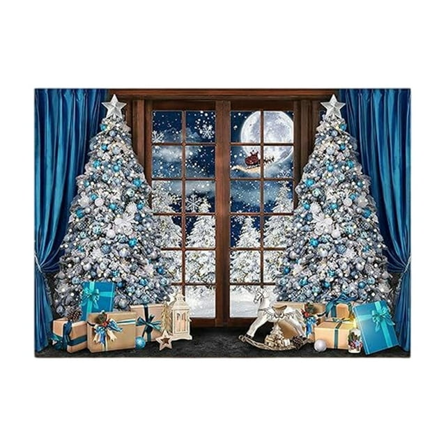 Tapiz navideño de 150 x 89 cm (59 x 35 pulgadas) para decoración de paredes y habitaciones. Tapices navideños de poliéster para fiestas.