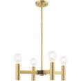 thumbnail image 5 of 4 Light Satin Brass Mini Chandelier with Steel base material, 5 of 5