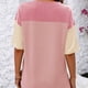 thumbnail image 4 of Fiudx Liquidación de Ahorros de Verano Camisetas Holgadas de Manga Corta Coloridas con Cuello Redondo Nuevas de Verano para Mujer, 4 of 6