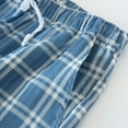 thumbnail image 5 of FchengtaiS Men's Woven Pajama Pants Soft Lounge Plaid Pj Bottoms Drawstring Elastic Waist Loungwear with pockets, 5 of 5