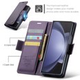 thumbnail image 6 of Case for Samsung Galaxy Z Fold5 Wallet Case, Retro PU Leather Flip Case with Magnetic Closure, [RFID Blocking] Card Holder and Kickstand for Men Women, TPU Shockproof Full Protective Case, Purple, 6 of 11
