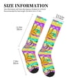 thumbnail image 2 of Lsque Multicolored Tropical Pattern Sport Compression Socks for Men & Women 15-20 mmHg Knee High Nurse Pregnant Running Medical and Travel Athletic, 2 of 6