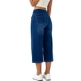 thumbnail image 5 of ClodeEU Women's Elastic Waist Denim Capri Pants with Pockets,Casual Cropped Jeans Blue,Womens Plus XL, 5 of 6