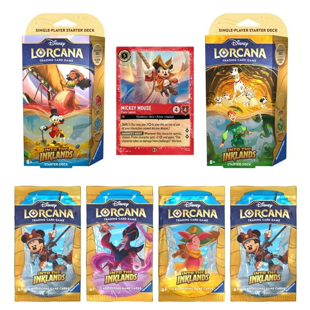 Ravensburger Disney Lorcana Trading Card Game Bundle, Starter