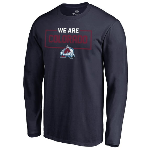Men's Navy Colorado Avalanche Iconic Collection We Are Long Sleeve T-Shirt