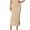 Beige, variant on Whlbf Womens Skirts Midi Length Plus Size,Womens Versatile Half Skirt Solid Color Elastic Wrapped Hip Skirt Split Skirt