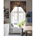thumbnail image 5 of Red Wine Swag Valances for Windows, Grapes Farmhouse Wooden Grain Country Swag Curtains for Kitchen, Living Room, Small Window Treatments Drapes Curtains for Cafe, Bathroom, Bedroom, 56"x36", 5 of 6