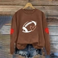 thumbnail image 2 of Holzkary Game Day Sweatshirts for Women Football Sweatshirts Funny Football Graphic Crewneck Long Sleeve Pullover Tops Sunday Football Shirts Tops Sweatshirts Fall Outfits Brown S, 2 of 4