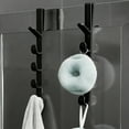 thumbnail image 6 of 2PC Hook Over The Door Hooks, Vertical Over The Door Towel Hook, Over Door Hook, Over The Door Hanger, for Towel and Clothes Hangers, Black,10.4IN,for 1.5IN Door (Black), 6 of 6