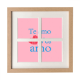 thumbnail image 1 of Cadre Mural Décontracté Texte Simple Je t'Aime Affichage de Table 4 Ouvertures Photo, 1 of 3