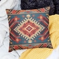 thumbnail image 2 of Throw Pillow Covers, Aztec Kilim Home Art Decor, Cushion Couch Sofa Cases, Oil Painting Pillowcases for Bedroom, Living Room, Geometric Tribal Decorative, 2 of 5