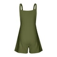 thumbnail image 5 of Weiqiqre Womens Athletic Shorts Summer Comfy Casual Sleeveless Romper Loose Adjustable Strap Shortalls with Pockets, 5 of 7