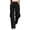 Black, variant on SwiftWear Women's Cargo Pants Plus Size Elastic Waist Casual Sporty Trousers with Pockets, Comfortable Straight Leg Hiking Workout Pants