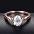 thumbnail image 2 of solitaire jewels 1.7CT Oval Moissanite Twisted Shank Engagement Ring For Women, 10K Rose Gold, 2 of 7
