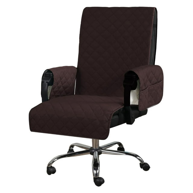Maoww Waterproof Chair Protector For Relaxation Armchair Non-Slip Sofa Throw Seat Protector With Armrest dark brown