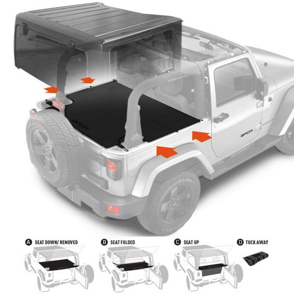 Jeep Wrangler JK 2DR Cargo Cover