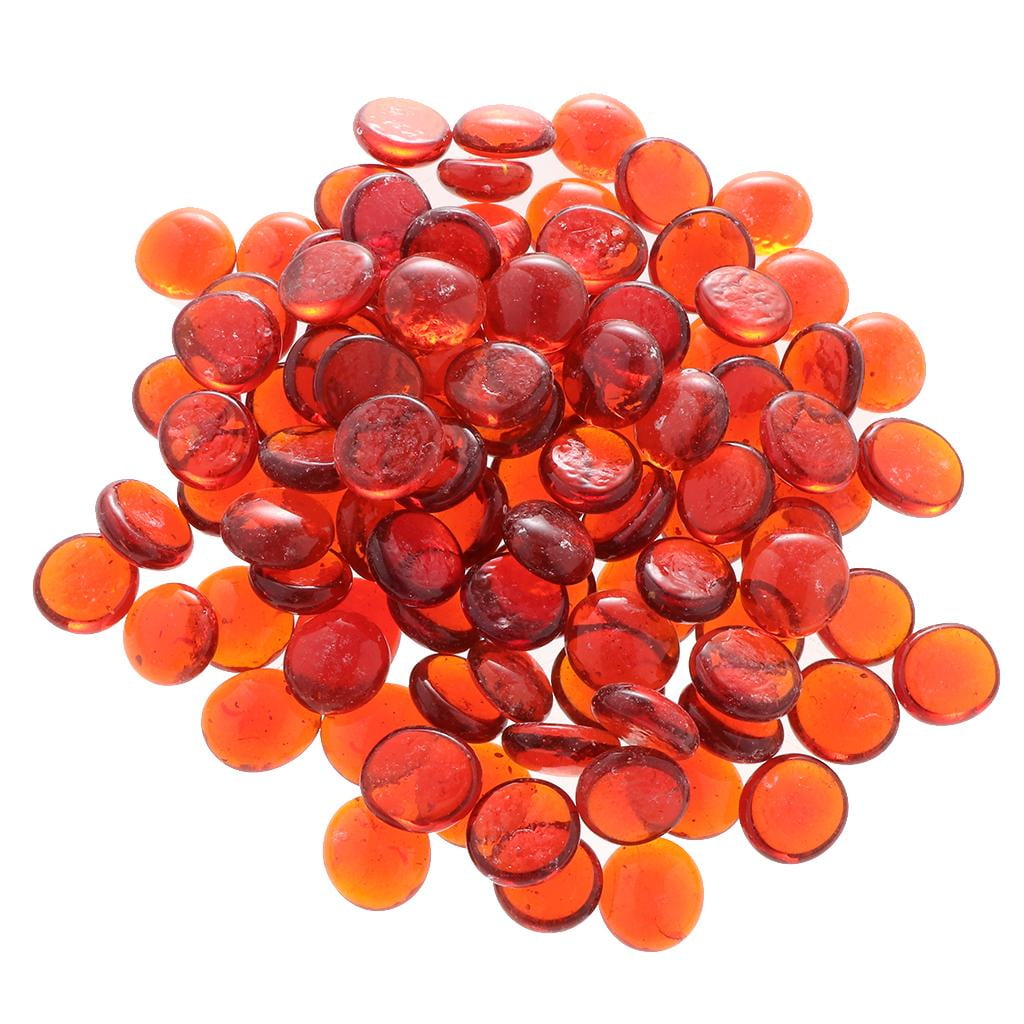 Glass Vase Fillers (1 Pound Approx. 100) Flat Marbles, St Gem for