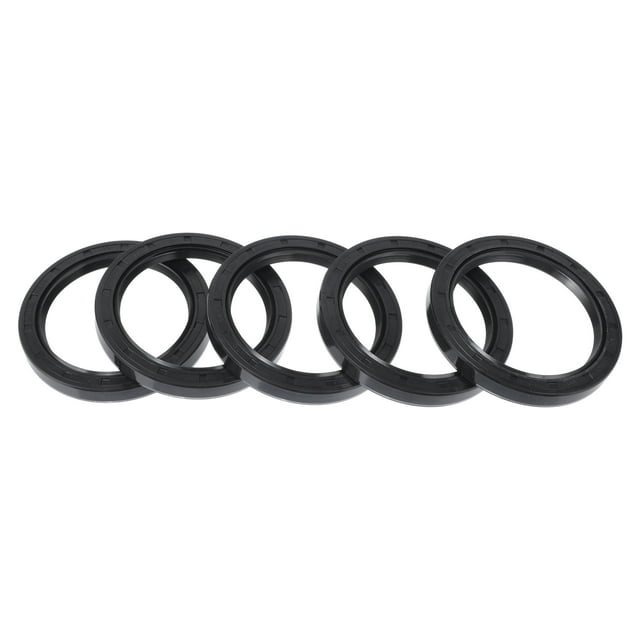Sello de Aceite Universal TC Doble Labio con Resorte de Acero Anillo Sello de Eje Rotativo 62x80x10mm Alta Presión Caucho NBR Negro 5 Pcs
