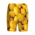 thumbnail image 2 of Lsque Ripe Yellow Lemon Mens Sleep Pajama Shorts,Short Pajama Pants, Cotton Ultra-Soft Knit-Small, 2 of 9