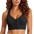 thumbnail image 5 of Stamzod Women's Racerback Sports Bra Front Closure Wireless Push Up Bra No Underwire Supportive Workout Bras for Women, 5 of 9