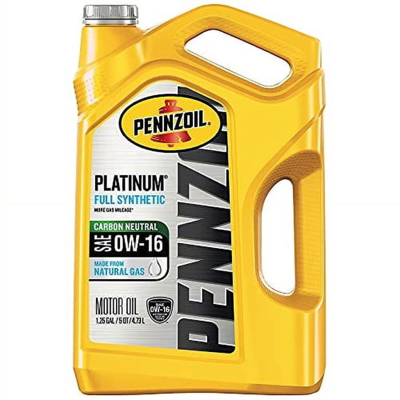 Pennzoil Platinum Full Synthetic 0W-16 Motor Oil (5-Quart, Case of 3)