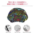 thumbnail image 5 of Balery Boho Owl Shower Caps, Double Layer Waterproof Shower Cap, Double Layers Reusable Shower Cap With Soft Comfortable For Long Thick Hair Soft Bath Shower Hair Caps, 5 of 9