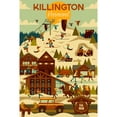thumbnail image 3 of Killington, Vermont, Ski Resort, Geometric (9x12 Wall Art Print, Home Decor), 3 of 3