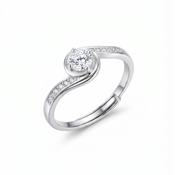 925 Pure Silver Solitaire Ring for Women