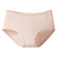 thumbnail image 2 of HKYNLAG Women's Seamless No Show Panties Invisible Solid Color Period Leak Proof Briefs for Women Complexion XL, 2 of 3