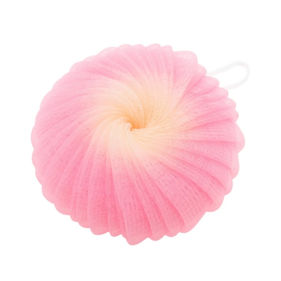Unique Bargains 1 Pc Flower Bath Shower Loofah Sponge Body Puffs for Bathroom Pink