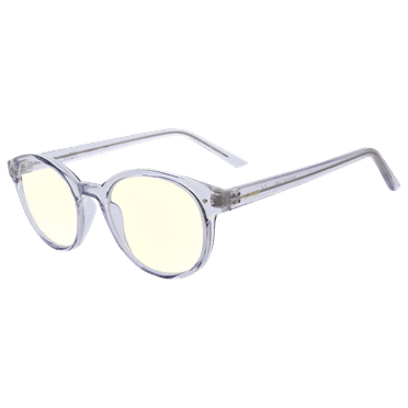 Flower Eyewear by Drew Blue Light Computer Glasses, Violet Frame, Smokey Quartz