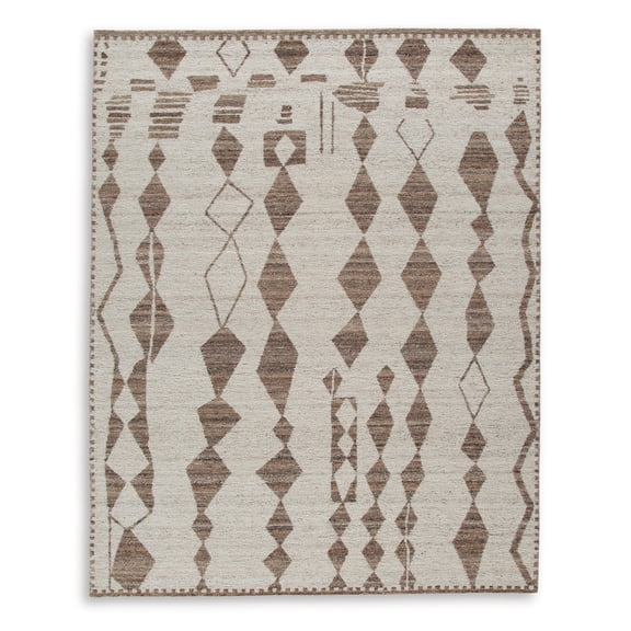 Signature Design by Ashley Brettler 8' x 10' Area Rug, Beige Brown Geometric