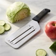 thumbnail image 4 of Cortador de verduras multifuncional con cuchillas de acero inoxidable, pelador, herramienta de cocina manual para rebanar, cortar en cubos, triturar y preparar alimentos., 4 of 7