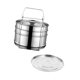 thumbnail image 4 of Contenedor de almuerzo de acero inoxidable con asa y clip para microondas. con herramienta al vapor, 4 of 9