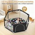 thumbnail image 4 of babyeap 50 Inch Baby Playpen,Fence Baby Play Yard for Indoors Outdoors,Hexagonal Toddler Playpen,Black, 4 of 7