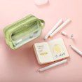 thumbnail image 6 of Pencil Case Transparent Large Storage Pen Pencil Pouch Pencil Bag Pen Marker Stationery BagGrass green, 6 of 6