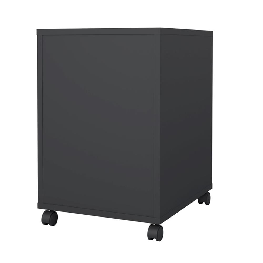 Tvilum Sign Mobile Cabinet with 3 Drawers in Matte Grey and Jackson Hickory