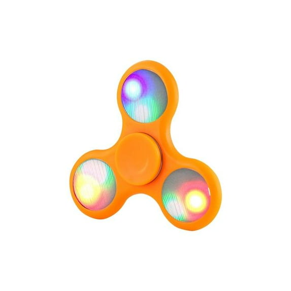 Tuff Luv H5-36 Lights Up Tri Blade Glowing Fidget Spinner with Steel Bearings - Red