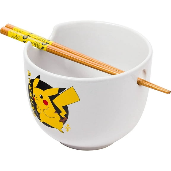 Pokemon 828005 Pikachu Ramen Bowl with Chopsticks