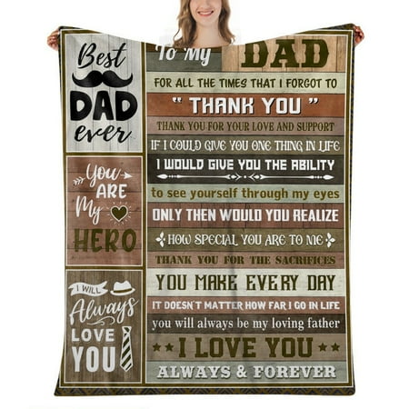 

Dad Blanket Dad Birthday Gifts from Daughter Fathers Birthday Gifts for Dad from Daughter Happy Moms Birthday Gift Ideas Unique Dad Gifts from Daughters for Dad 52x59 (#048)
