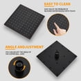 thumbnail image 3 of BESy 8-Inch Square Rain Shower Head Fixtures and Tub Faucet, Bath Faucet Tub Set with High Pressure Pressure Balance Valve Shower Set, Oil Rubbed BronzeBathtub Faucet Shower System, 3 of 9