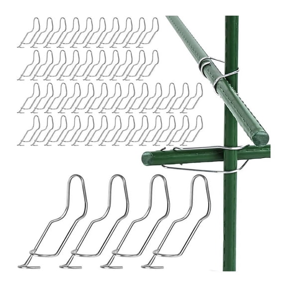 50PCS Plant Trellis Connecting Buckles,Garden Stakes Trellis Clips for Canes,Garden Support Stakes Plant Climbing