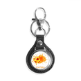 thumbnail image 1 of Deportes Futbol naranja Coche de metal llavero anillo de cuero llavero de regalo, 1 of 4