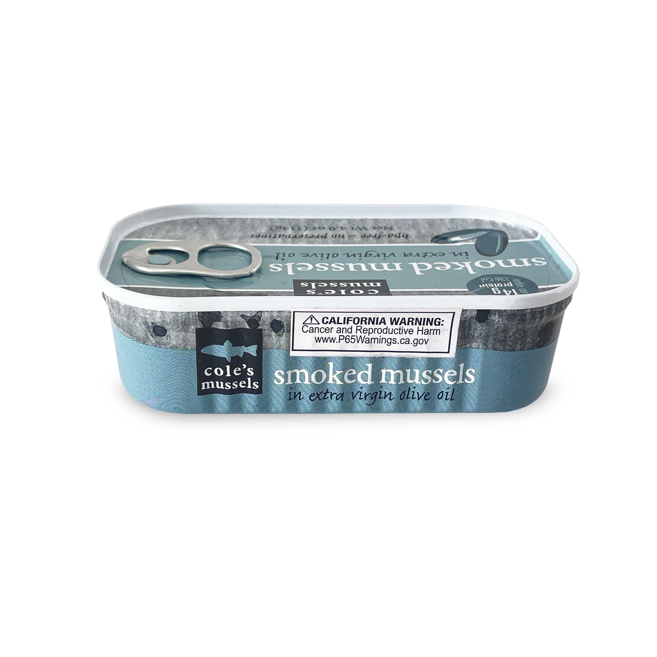 Cole's Smoked Mussels in Extra Virgin Olive Oil (Contains Mollusks