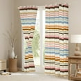 thumbnail image 3 of Manfei Colorful Lines Black Out Curtains,Modern Geometric Art Curtains Pack of 2 (42x63 Each),Stripes Print Bedroom Curtains For Adults,Microfiber Bedroom Decor, 3 of 6