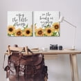 thumbnail image 2 of Stupell Industries Enjoy Motivational Sunflowers Quotes and Sayings Painting Wrapped Canvas Canvas Art Print Wall Art, 24 x 24, Set of 2, 2 of 7